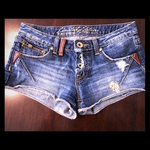 Express REROCK limited edition short shorts sz 2